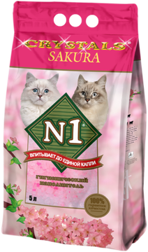 N1 Crystals Sakura силикагелевый впитывающий 5 л NEW
