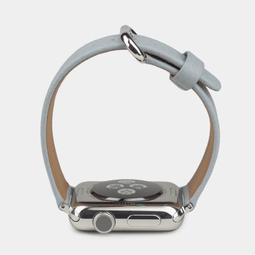 Ремешок для Apple Watch 44/45/46 mm из кожи теленка, голубого цвета