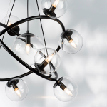 815390 Люстра CROCO 9х40W E14 ЧЕРНЫЙ МАТОВЫЙ