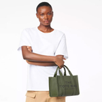 СУМКА MARC JACOBS THE LEATHER SMALL TOTE BAG BRONZE GREEN