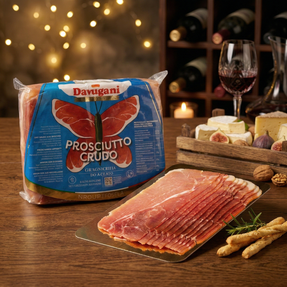 Слайсы с блока прошутто Крудо