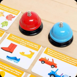 Развивающий набор "Звоночки", развитие внимания и мышления, набор с карточками + 2 звонка