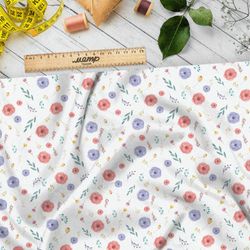 Ткань кулирная гладь прекрасные и сочные цветочки