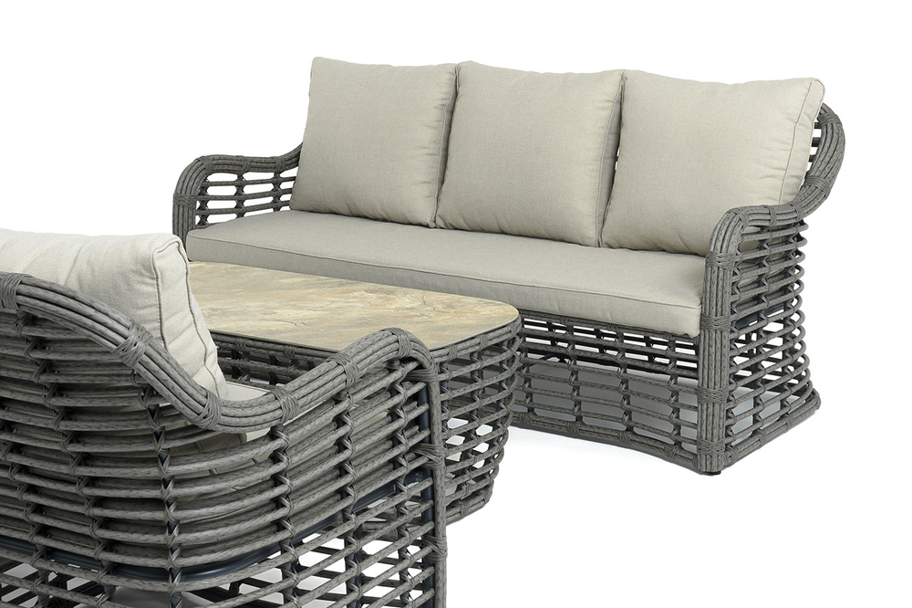 "Ницца" лаунж-зона из искусственного ротанга, цвет бронзовый