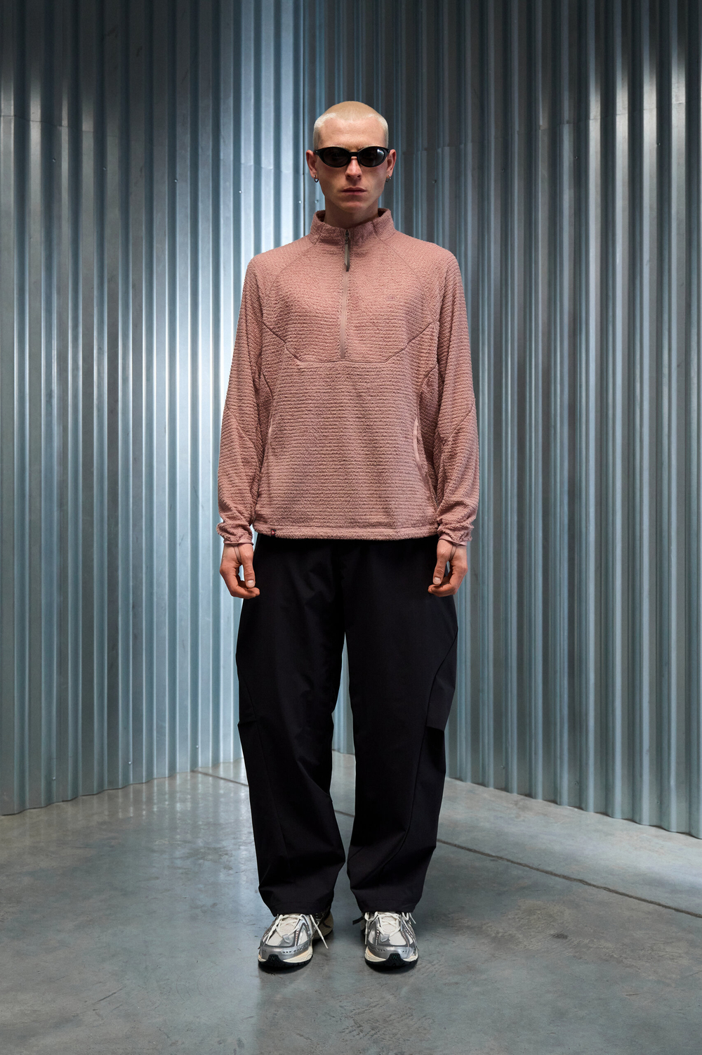 Лонгслив Nothomme Blue P-down Lightweight Half-zip Longsleeve "Lotus Mist Powder"