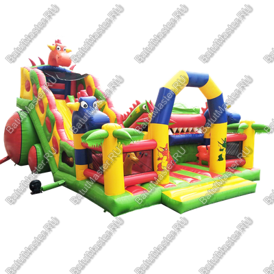 Большая надувная горка "Три дракона" 11*8*8 м