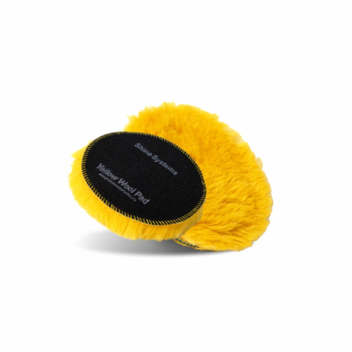 Shine Systems Yellow Wool Pad - полировальный круг из желтого меха, 130 мм