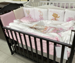 Комплект в кроватку 6-ти предметный (подушечки 17 предметов), "Маленькая принцесса" поплин