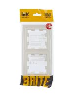 BRITE Рамка 2-местная РУ-2-БрЖ жемчуг IEK