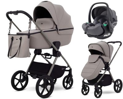 Детская коляска Rant Teo Soft 3 в 1 с автокреслом Evomax Grey Cloud