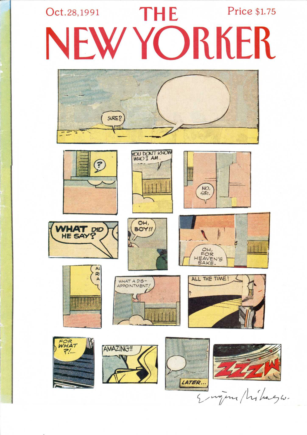 Журнал The New Yorker 28-10-1990, обложка