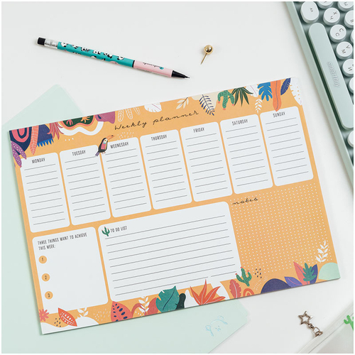 Планер на неделю MESHU 297*210 мм (А4), 30л., "Bright life", на склейке MS_39264