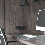 Выключатель одноклавишный с подсветкой Gallant черный с серебром W5010134 W5010134