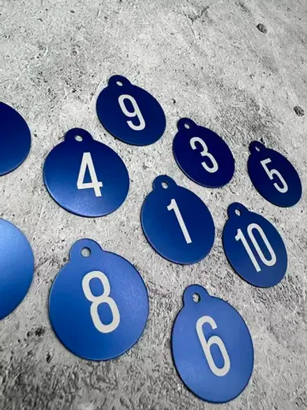 Номерки на ключи, металл