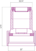 Комплект соединительно-переходной Сунержа для отопительного радиатора Эстет