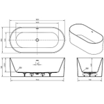 Акриловая ванна BelBagno 180x80 BB705-1800-800 без гидромассажа
