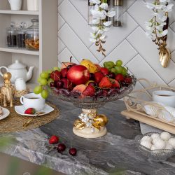 Фруктовница-конфетница Лайм Дженоа Айвори Мейджи