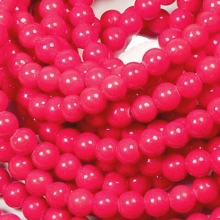 Бусина гладкая коралл красный (имитация) асс.