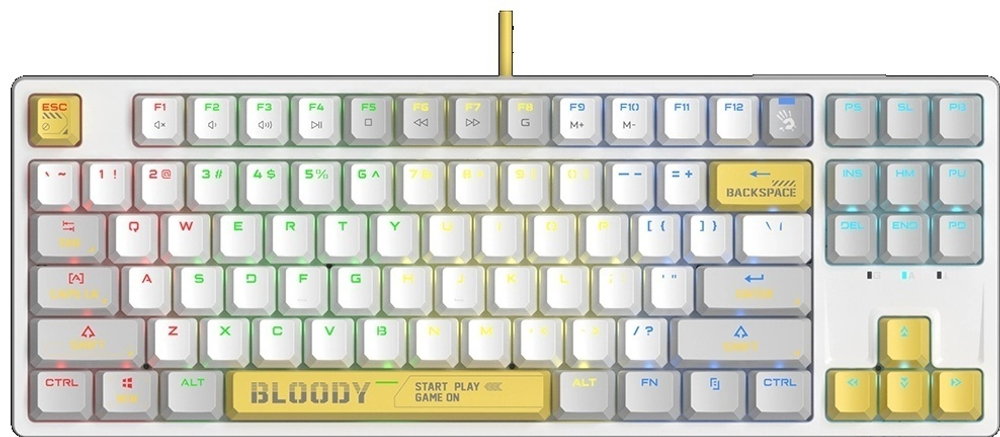 Клавиатура Bloody S87 WHITE белый