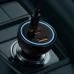 Автомобильная зарядка + Кабель Baseus Qualcomm® Quick Charge™ 5 Multi-Port Fast Charge Car Charger C+C+U 160W Set