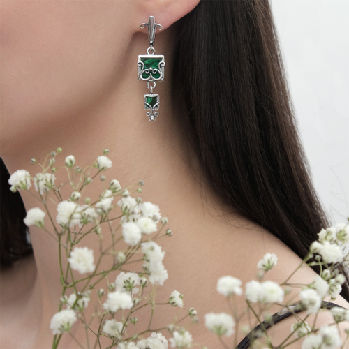 "Эчан" серьги из коллекции "Китай город" от Jenavi с английским замком