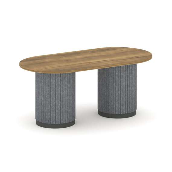 Felto Стол переговорный овальный PR.C.SPRG-006.D Сандал Янтарный/Металл Антрацит/Морская Галька 1800