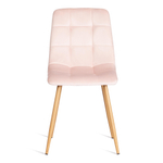 Стул CHILLY (mod. 7094-1) / 1 шт. в упаковке вельвет/металл, 44,5х52,5х86 см, pink (розовый) HLR39 / натуральный