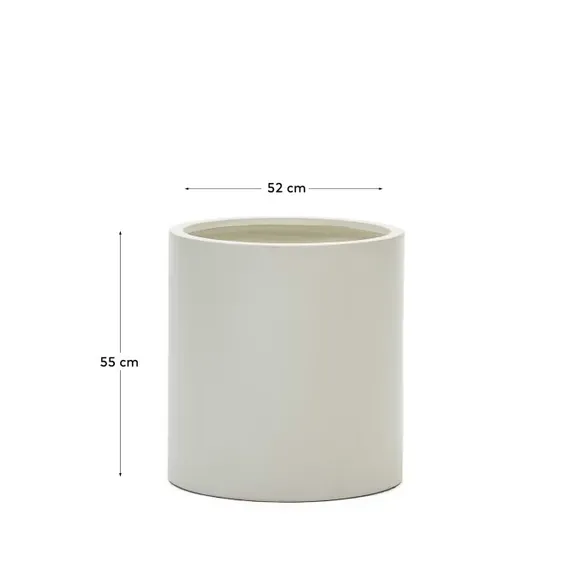 Кашпо Aiguablava, Ø52х52 см, белый цемент