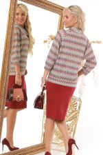 Блузка летучая мышь с принтом зигзаг DStrend (Акция)