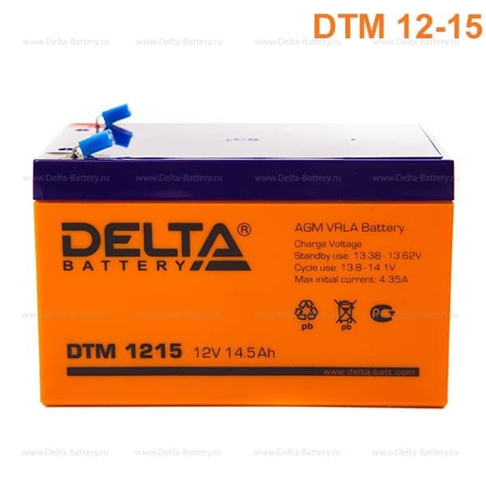 Аккумуляторная батарея Delta DTM 1215 (12V / 14.5Ah)