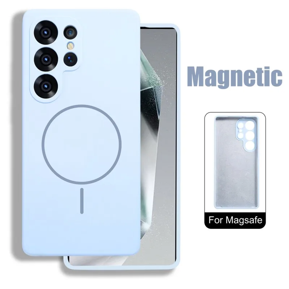 Накладка SILICONE CASE c MagSafe для Samsung S24 Ultra
