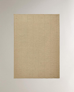 ZARA HOME ДЕТСКИЙ ВЯЗАНЫЙ ПЛЕД, ЗЕЛЕНЫЙ