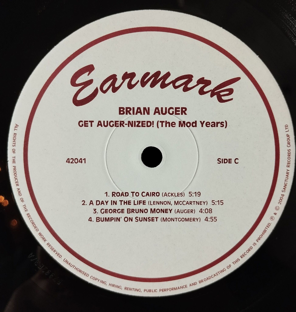 Винтажная виниловая пластинка LP Brian Auger Get Auger-Nized! (The Mod Years) (Italy 2004)