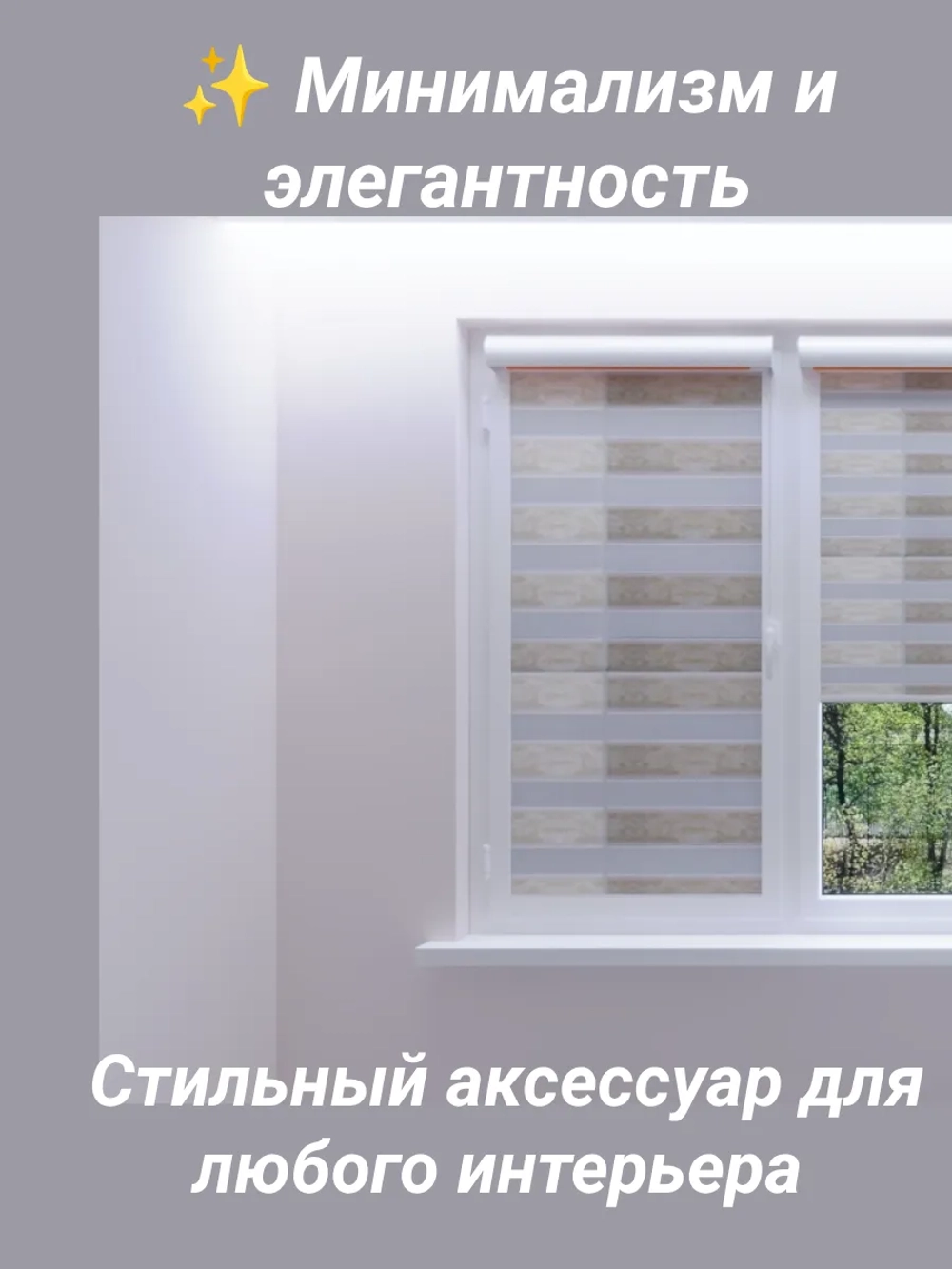 Рулонные шторы День-Ночь 60х150 см
