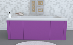 Экран под ванну комбинированный TR-8-231 фиолетовый матовый soft touch