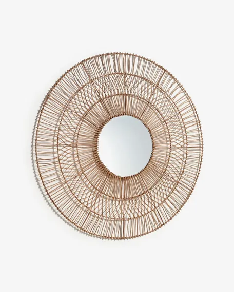 Зеркало из ротанга Viviana Ø110 см