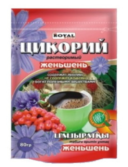 Цикорий растворимый "Royal Food" Женьшень 80г. Казахстан