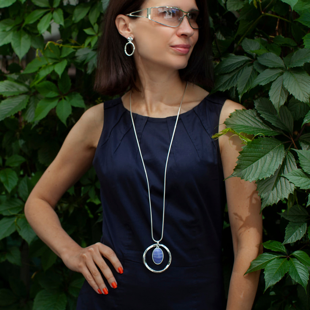 Колье Fiore Luna SAPPHIRINE AGATE LN5141 BL/S
