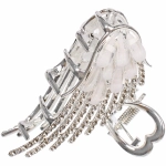 Заколка - краб для волос на блистере «LAVITA», крылышко, цвет серебро и золото, 6,3*4см