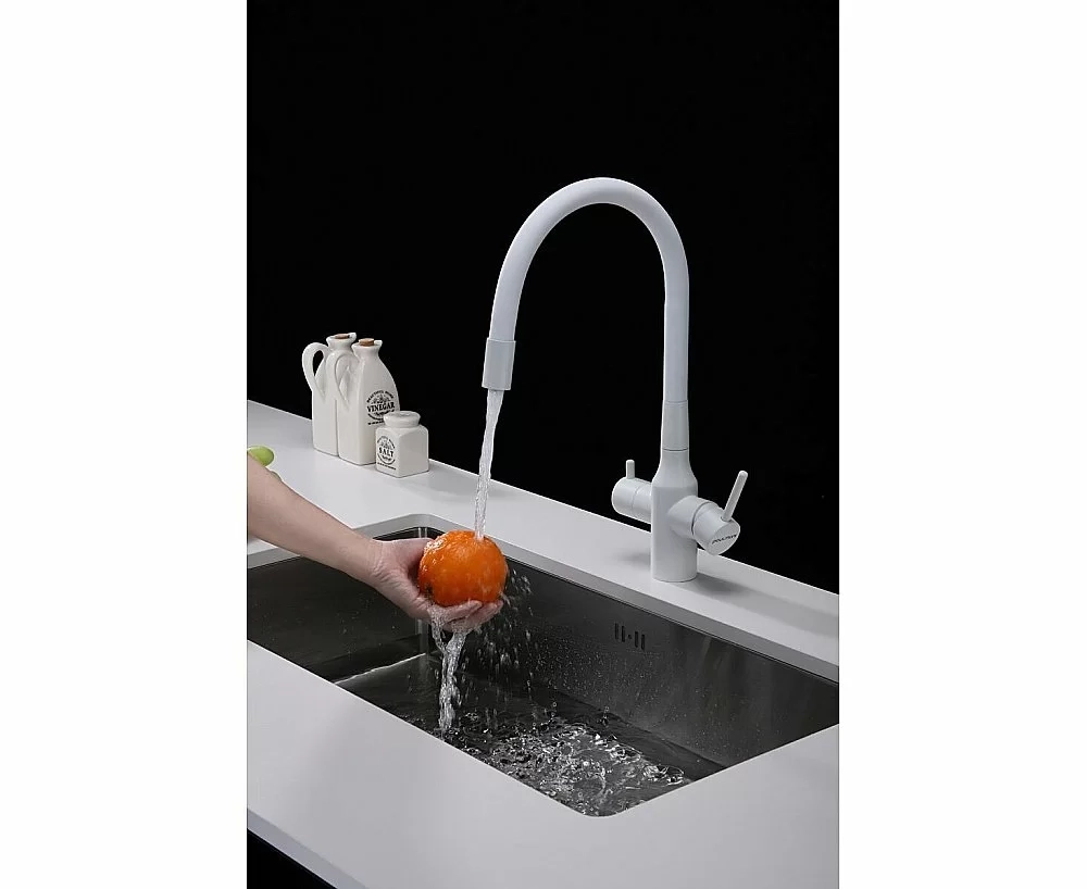 Смеситель для кухни Paulmark Salix Sa213419-WH белый матовый
