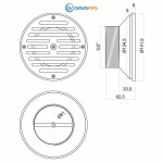 Форсунка донная Aquaviva 58822, под бетон 3"