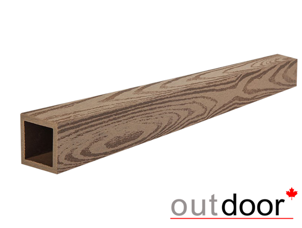 Балясина ДПК Outdoor 50*50*3000 мм, текстура дерево, коричневая