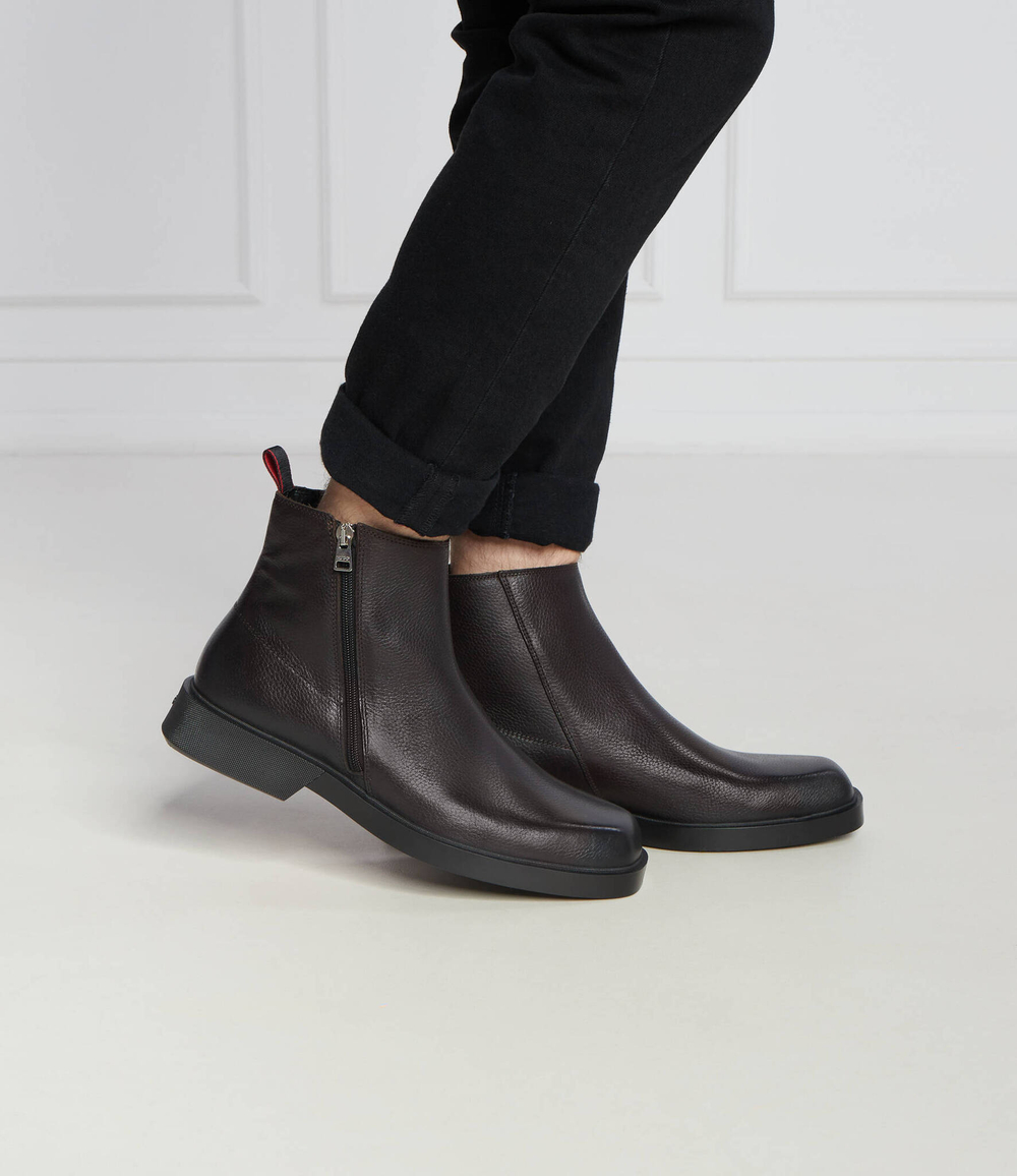 Кожаные челси iker HUGO - каштановый(50500455)