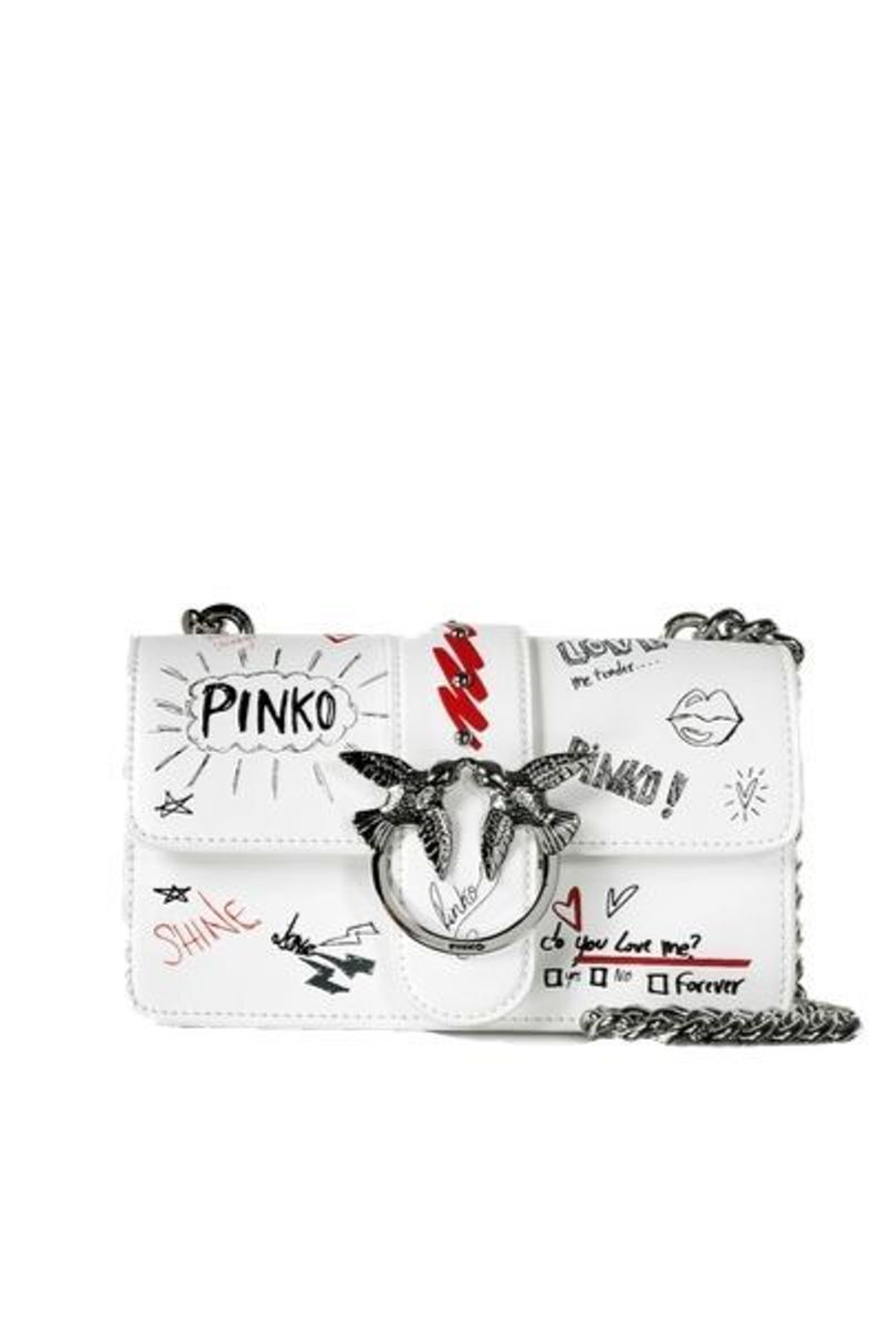 MINI LOVE BAG GRAFFITI SHOULDER - white