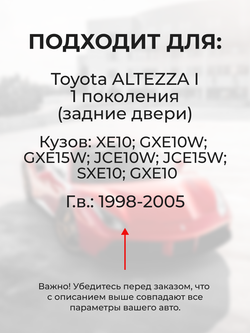 Ремкомплект (втулки) петель задних дверей Toyota Altezza (I) [Кузов: XE10, GXE10W, GXE15W, JCE10W, JCE15W, SXE10, GXE10] (2 петли, RPD9-2) 1998-2005
