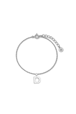 Серебряный браслет с буквой "D"