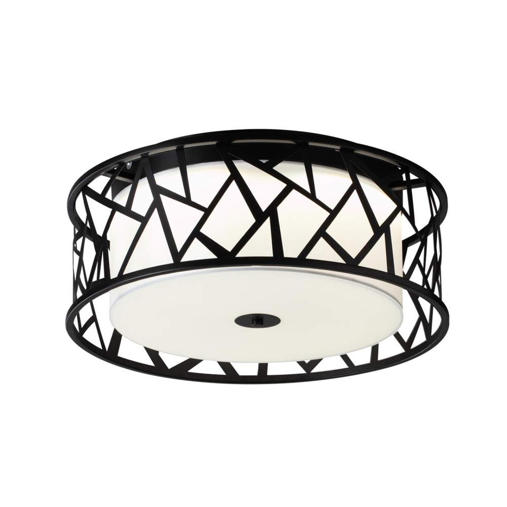 7700/40L AVRA LED SN 596 Светильник металл/ткань/стекло/белый/черный LED 40Вт 3000-6000K D500 IP20 пульт ДУ FABIANA