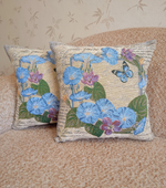 Декоративный гобеленовый чехол для интерьерной подушки Вьюнок 34*34