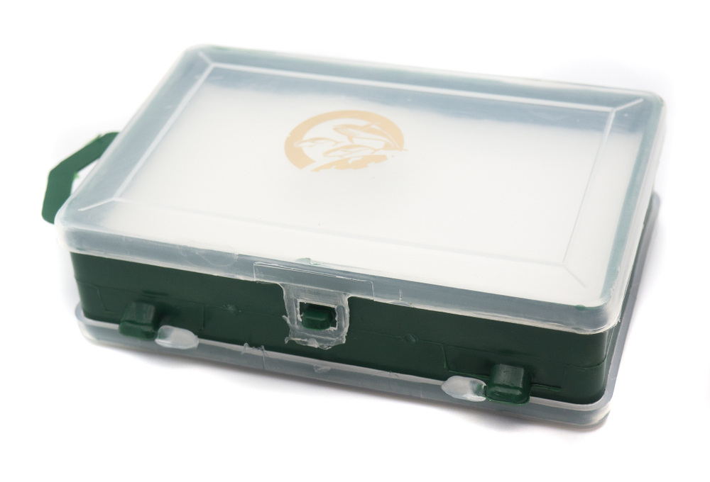 Коробка для блесен и мормышек двухсторонняя Три Кита ТК-14, 11+1 отделений (115*85*35мм)