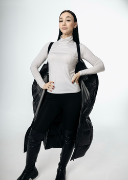 Женский пуховик с натуральным наполнителем - гусиный пух